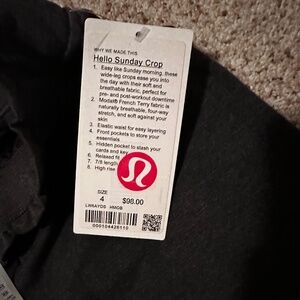 Lululemon Hello Sunday Crop NWT